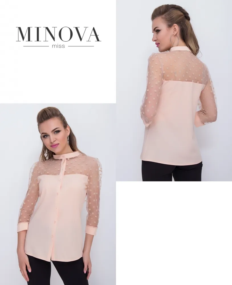 Блуза 1095-персиковый Minova