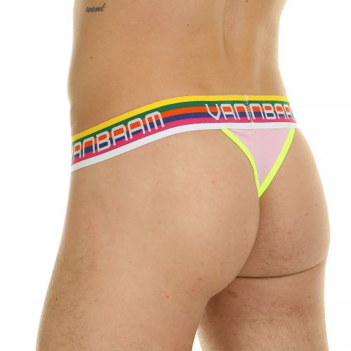 Мужские трусы тонги розовые Van Baam 44863