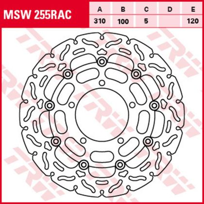 Диск тормозной TRW MSW255RAC
