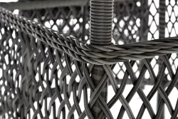 "Дольче" обеденная группа из искусственного ротанга, цвет графит