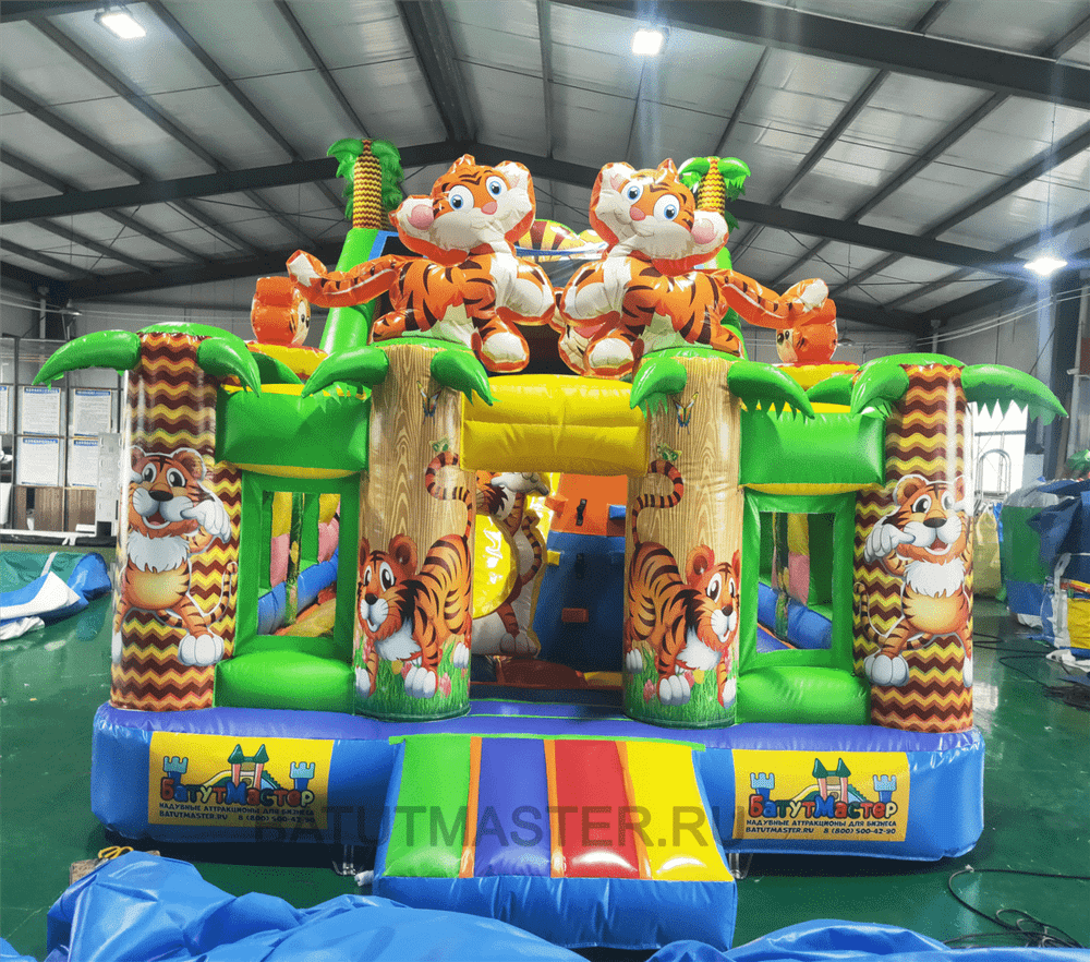 Коммерческий батут "Тигриная страна 2", 8*4*5 м, PR-11890