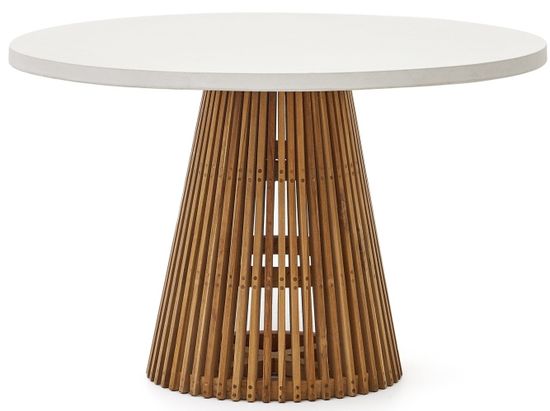 Alcaufar Круглый уличный стол из массива тикового дерева Испания La Forma