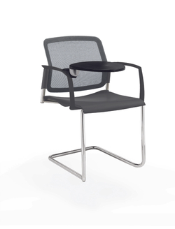 Movie стул на кантилевере со спинкой-сеткой