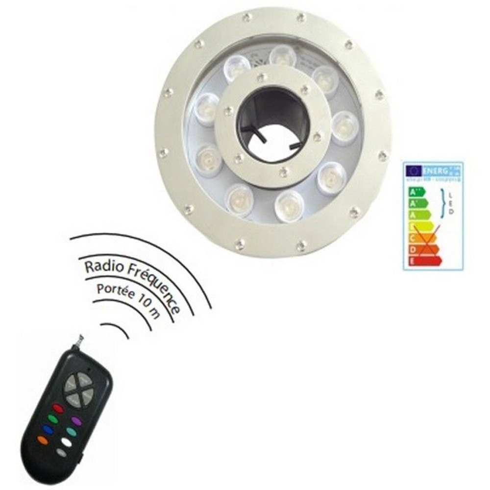 Прожектор LED Aquaviva 9LED (20 Вт, 12 В) RGB для фонтана с внутренним отверстием 35.5 мм
