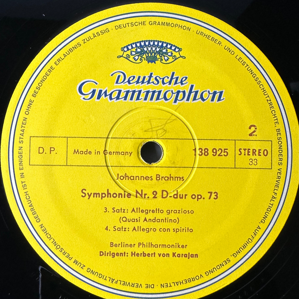 Брамс - Симфония № 2 (Германия 1972г.)