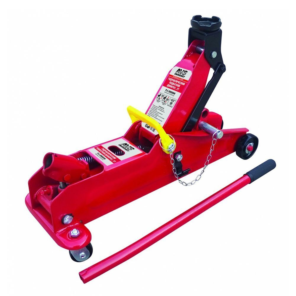 Домкрат подкатн,гидравл, 2 т, 133-385 мм, AVS, FJ-2000H