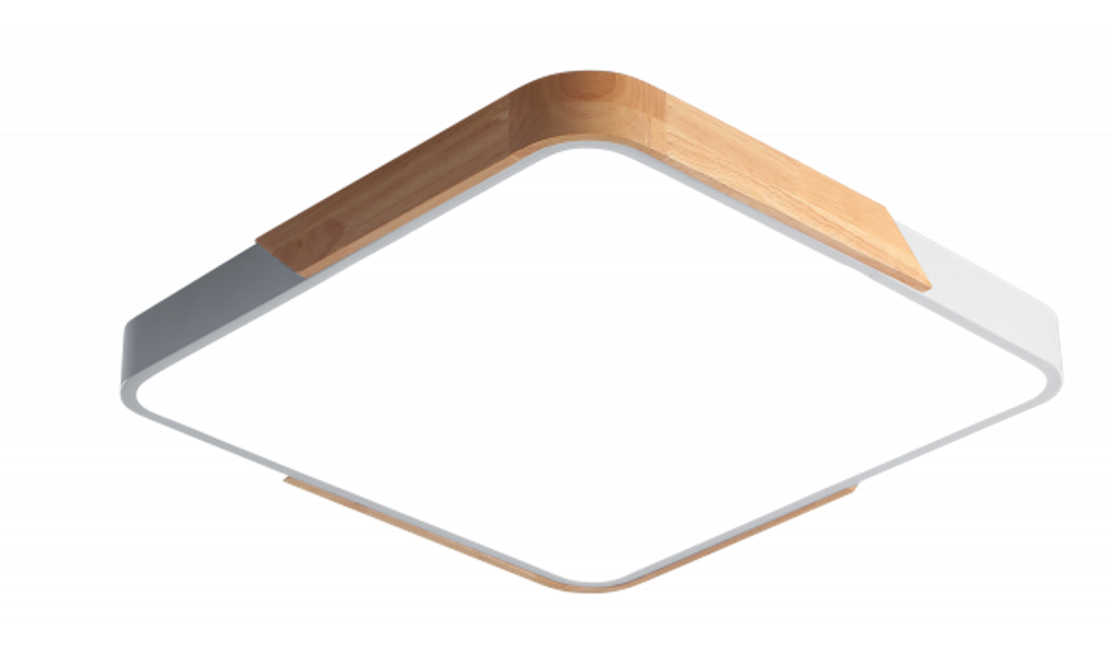Светильник Jazzway PPB Sсandic-S 72w DIM 3000-6500K WH/W с деревянной планкой IP20 440*440*55