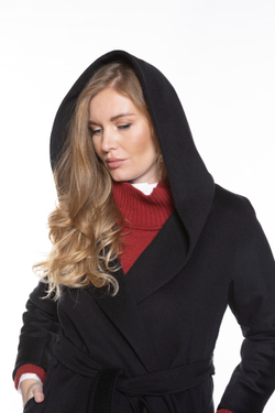 ШЕРСТЯНОЕ ПАЛЬТО-ХАЛАТ