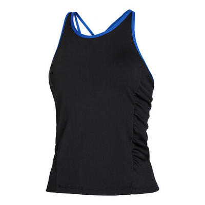 Женская теннисная майка Lucky in Love Ruche Crop Tank Top Women - Black