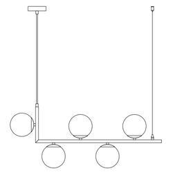 Люстра Rivoli Ulrike 3171-205 5 * Е14 40 Вт модерн | Rivoli