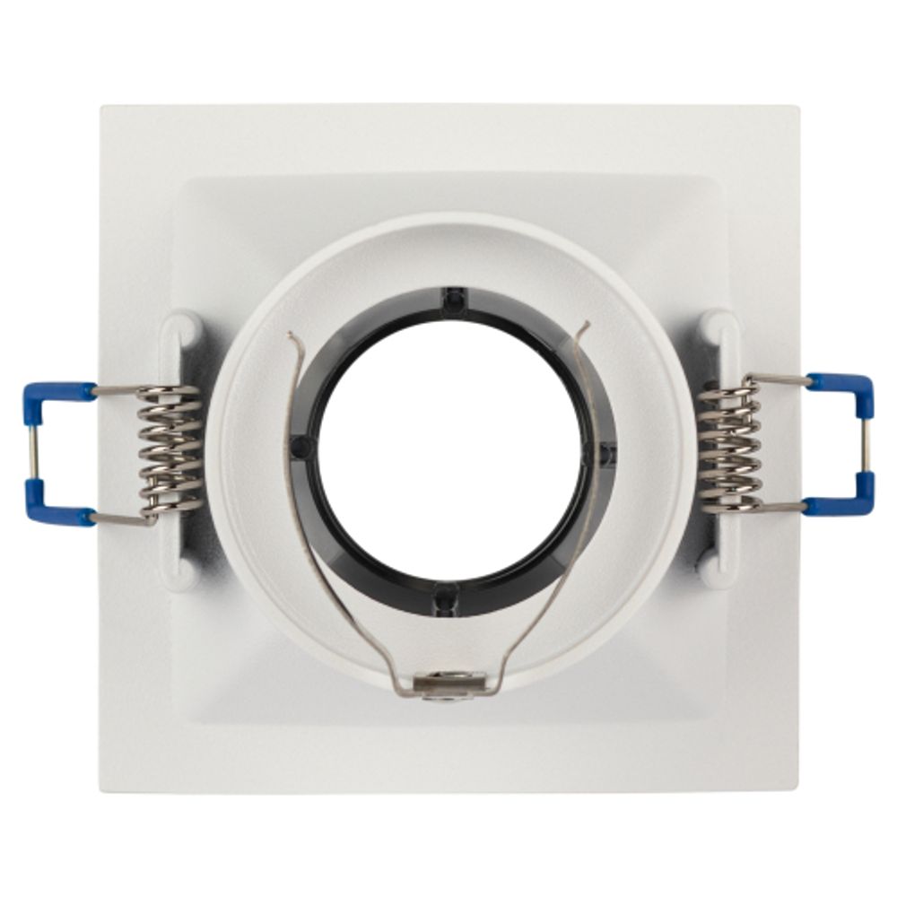 Светильник встраиваемый декоративный ЭРА KL102 WH/CH под лампу MR16 GU5.3 белый/хром