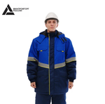 Куртка зимняя мужская «СЕВЕРНАЯ ШИРОТА» цв.синий/васильковый