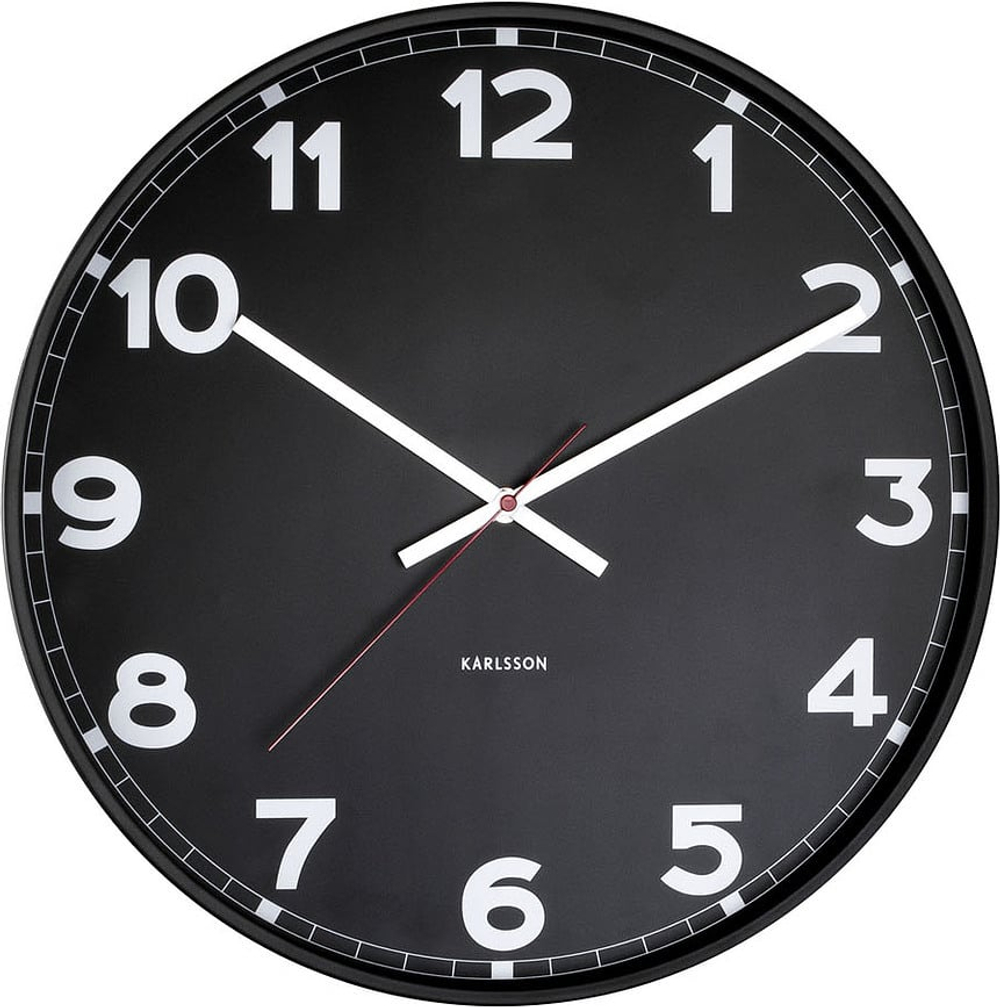Настенные часы karlsson new classic, металл, белые · арт. fabr KA5848BK