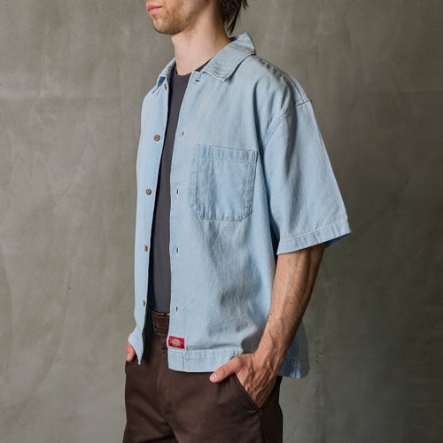 Рубашка мужская Dickies Short Sleeve Denim Shirt 