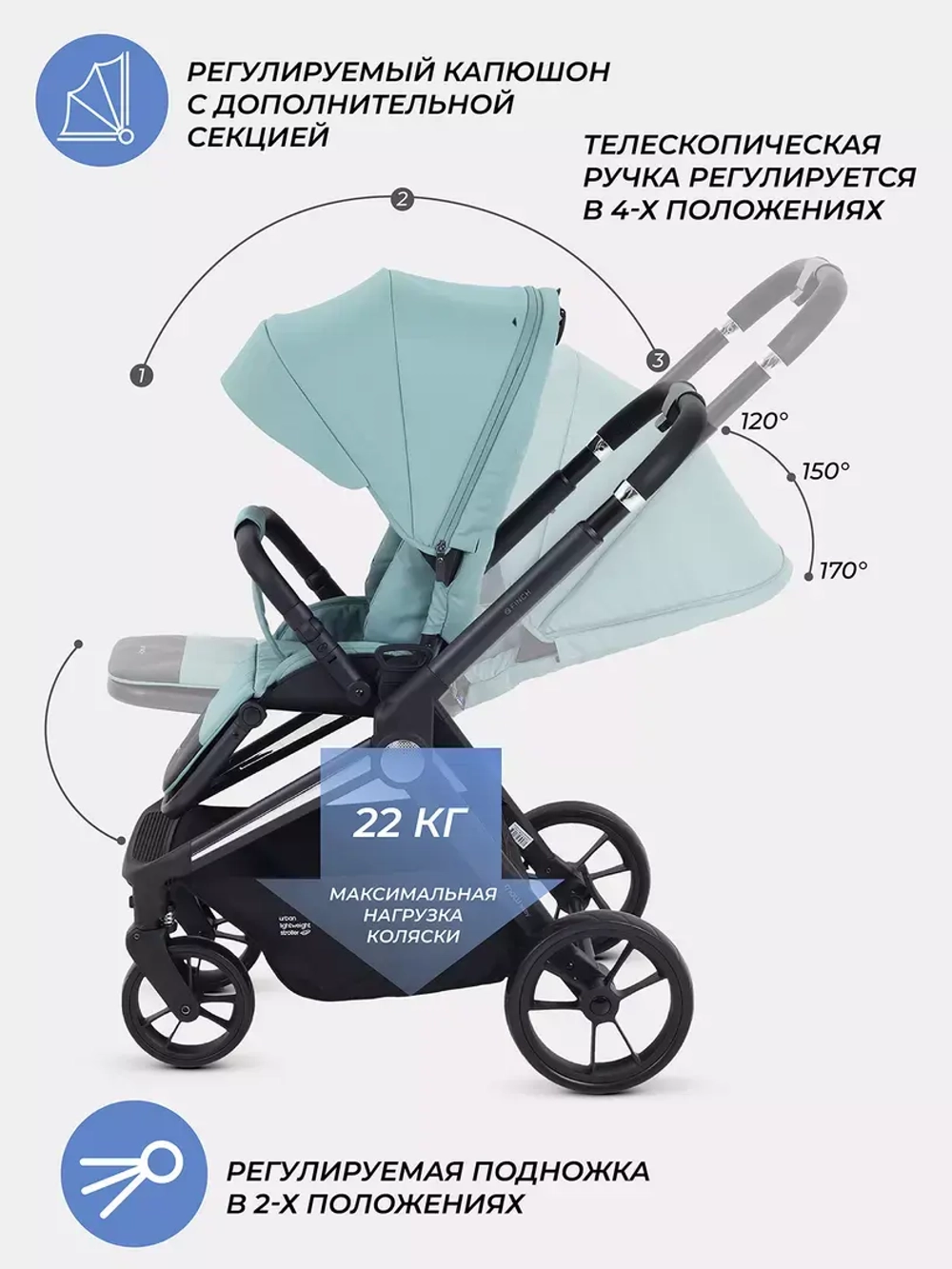 Коляска детская MOWBaby "FINCH" MB105