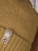 Шапка детская зимняя вязаная и снуд