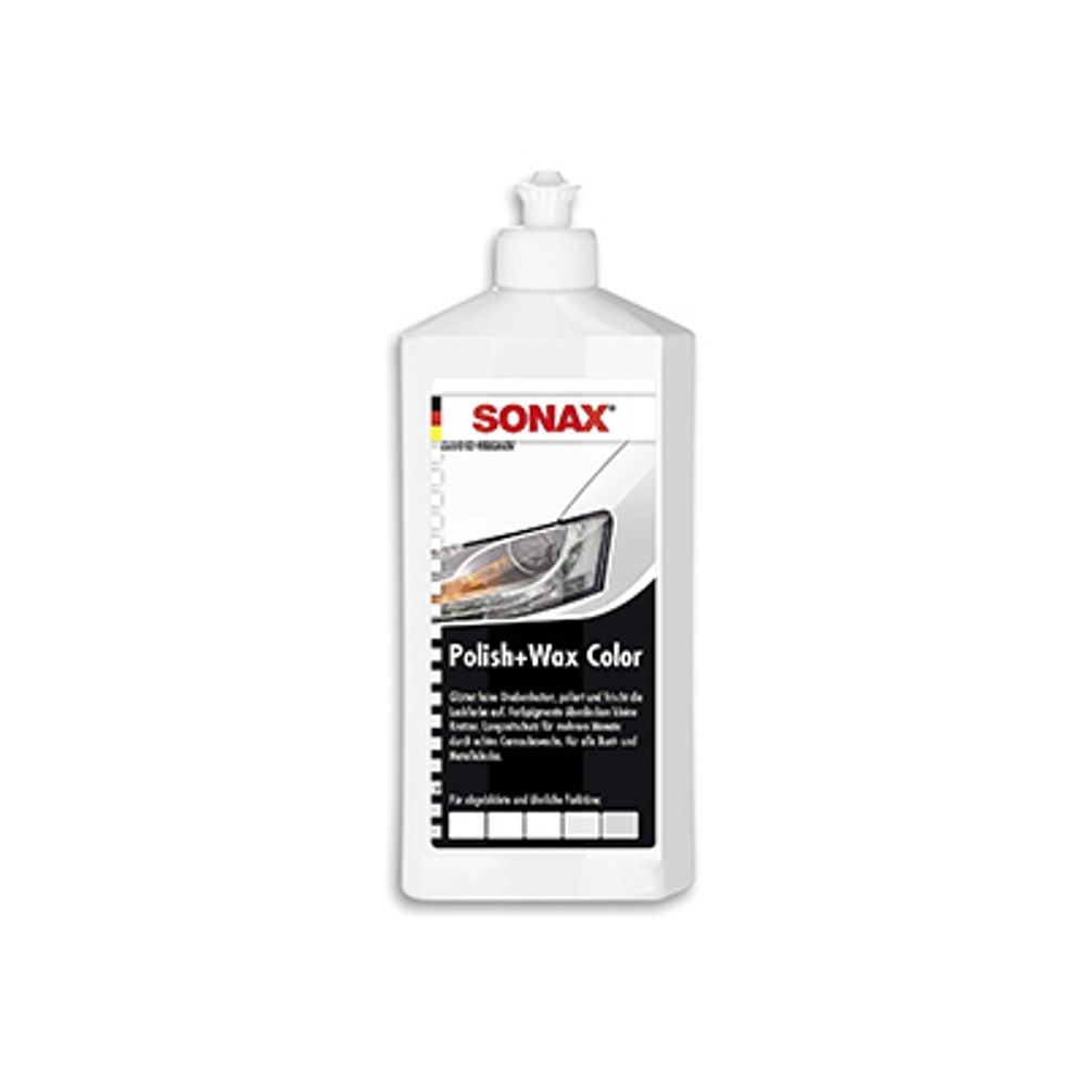SONAX Polish &amp;amp; Wax Color - Цветной полироль с воском (белый), 500мл
