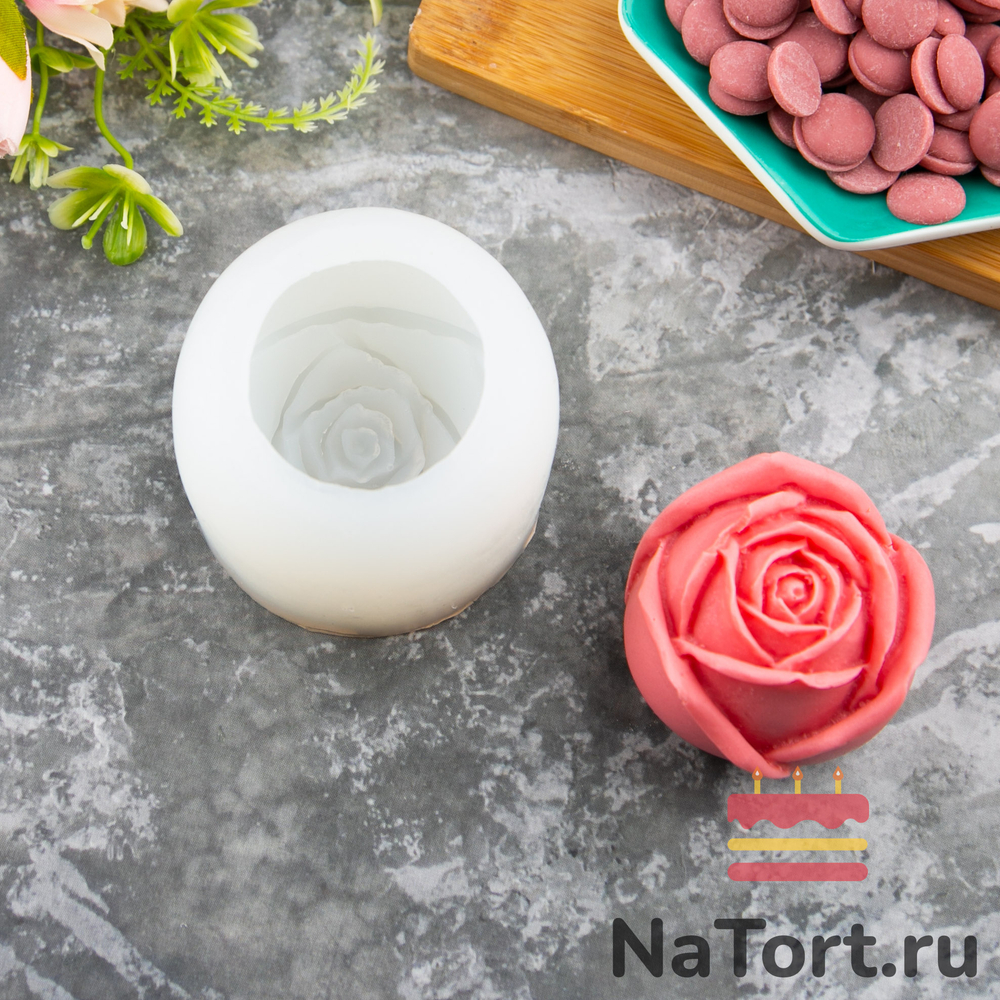 Силиконовый молд 3D «Роза-F»