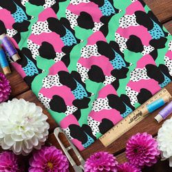 Ткань лён разноцветная корова