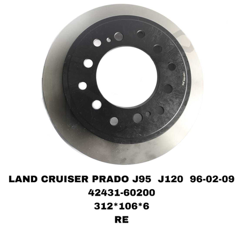 ТОРМОЗНЫЕ ДИСКИ LAND CRUISER PRADO VZJ95,TRJ120,GRJ150 1996-2024 FORTUNER 05- RE