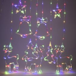 Светодиодная новогодняя гирлянда ЭРА ЕGNIG - NY занавес Новый Год 2,4*1,1 м 8 режимов мультиколор 171 LED