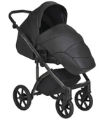 Детская коляска Roan Bass Next Кожа 2 в 1 RN088/1 Black/Black