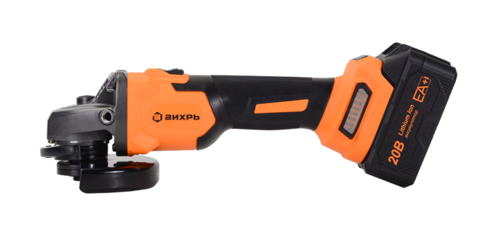 Углошлифовальная машина аккумуляторная Вихрь АУШМ-125/20Li-R (в комплекте 1 АКБ и ЗУ) ЕА+ в кейсе