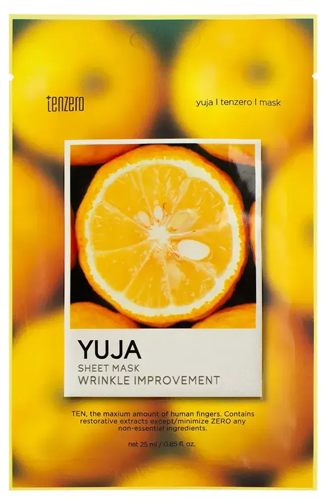 Тканевая маска с экстрактом юдзу TENZERO Yuja Sheet Mask