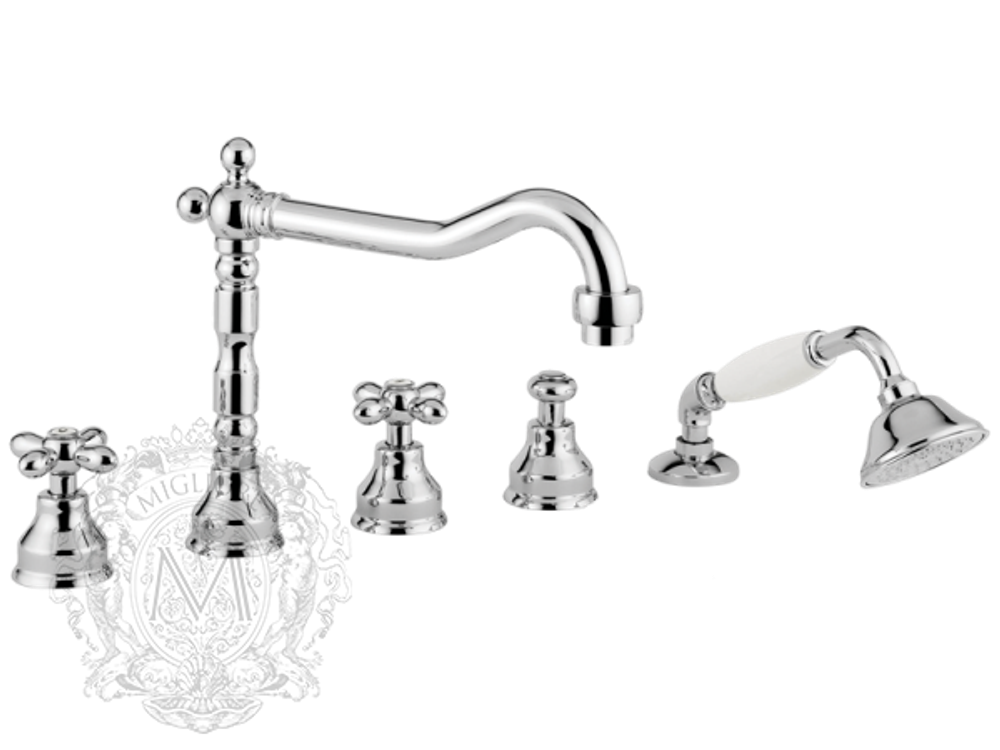 Смеситель на борт ванны на 5 отв. Migliore Princeton Plus ML.PRP-8080