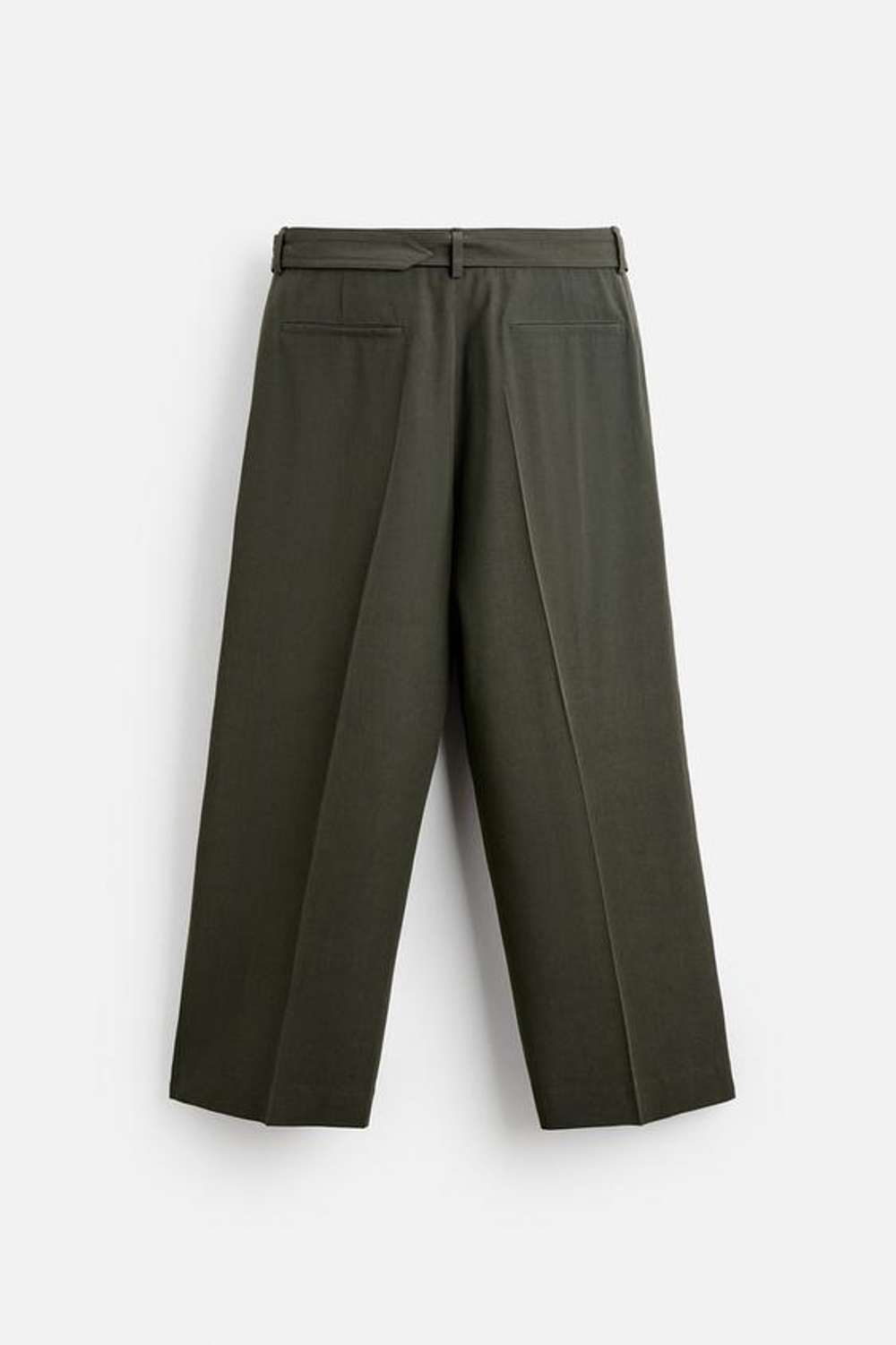 ZARA X NANUSHKA БРЮКИ С ПОЯСОМ, ЗЕЛЕНЫЙ/СИНИЙ