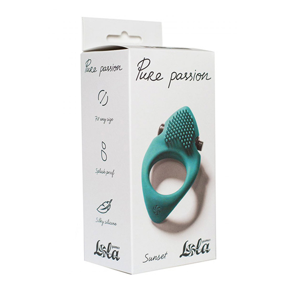 Зеленое эрекционное виброкольцо 3см Lola Games Pure Passion Sunset 1302-03lola