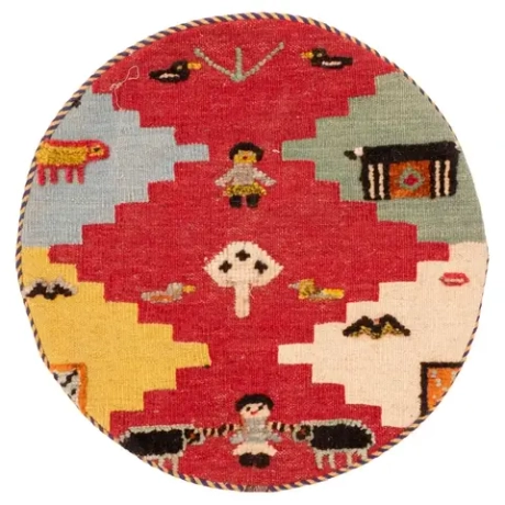 Декоративная подушка круглая ручной работы ковроткачество 7969224 Иран