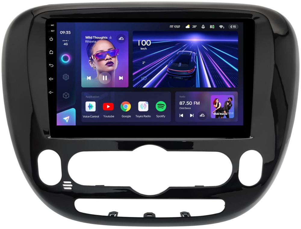 Магнитола для KIA Soul 2 2014-2019 PS (климат на штатном экране) - Teyes CC3L на Android 10, 8-ядер, CarPlay, 4G SIM-слот