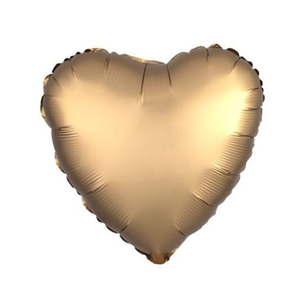 СЕРДЦЕ 18" Сатин Gold