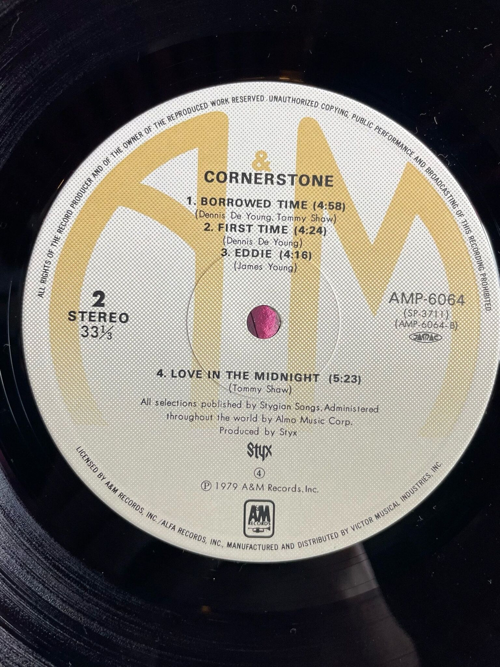 Винтажная виниловая пластинка LP Styx Cornerstone (Japan 1979) (Obi)
