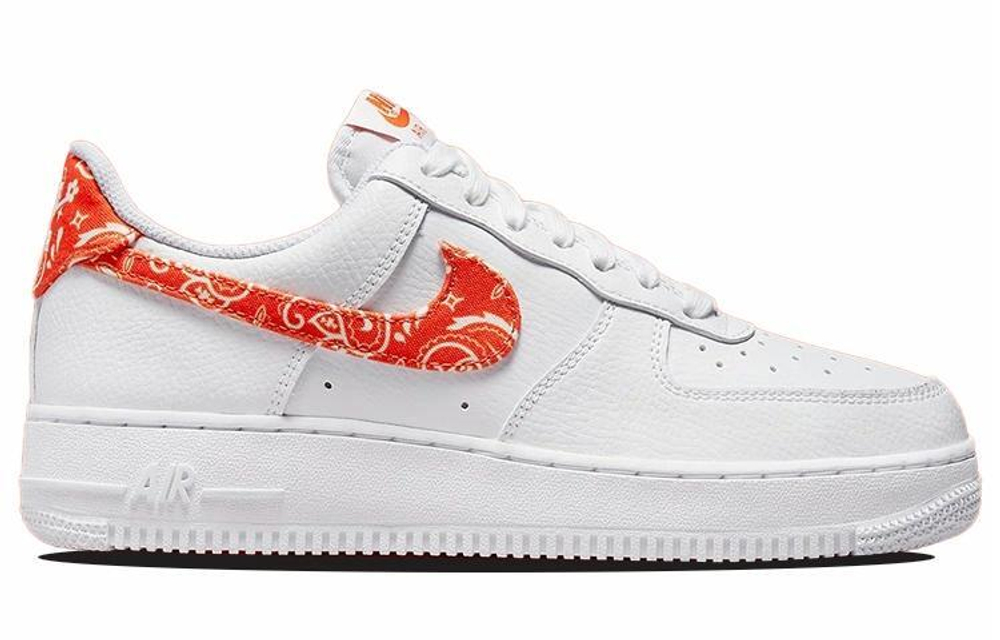 Кроссовки Nike Air Force 1 Low 07 Ess "Orange Paisley" (Женская размерная сетка)