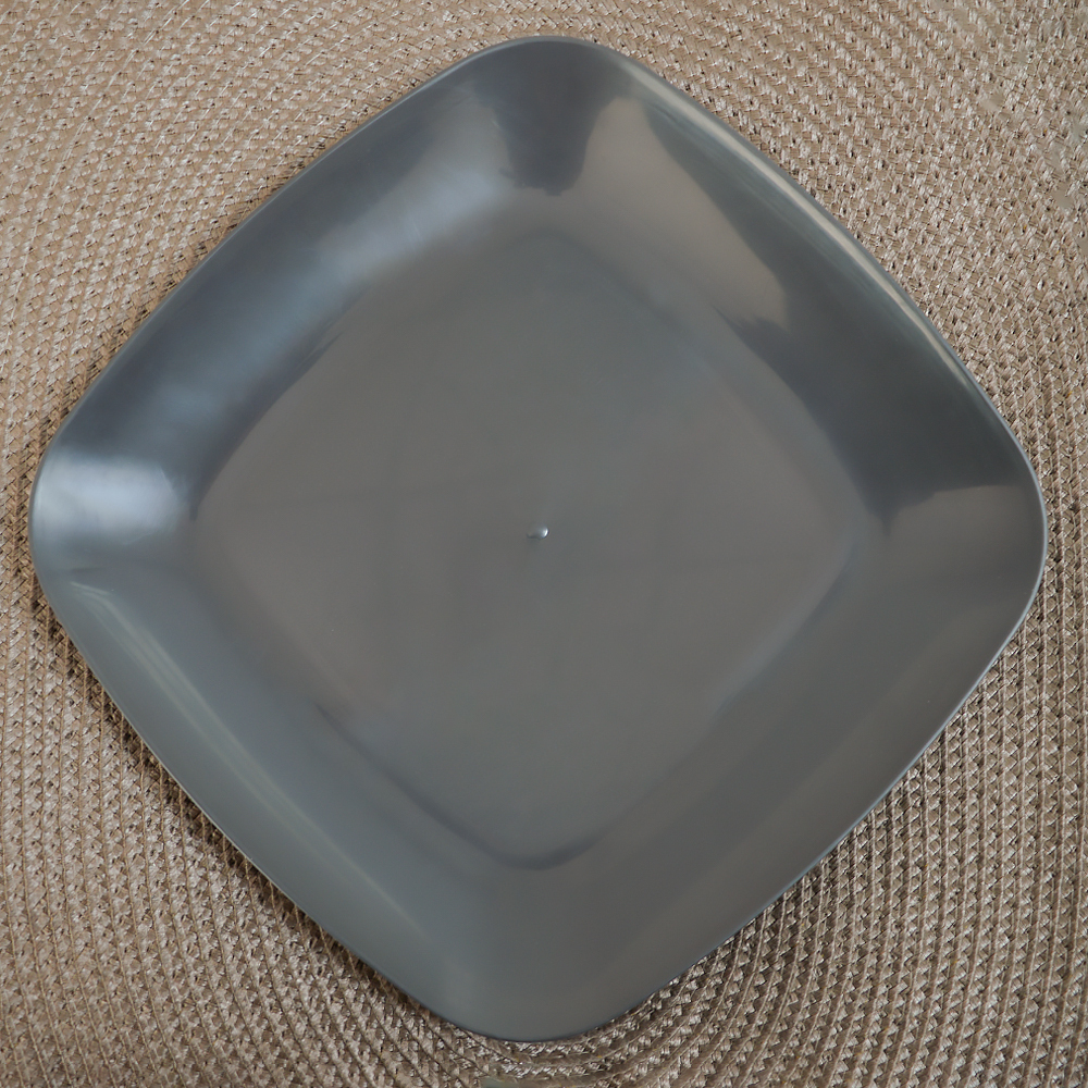 Тарелка Квадро плоская (серый)