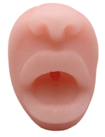 Мастурбатор-ротик из ультраскина с вибрацией Quake Hole (Цвет: телесный)