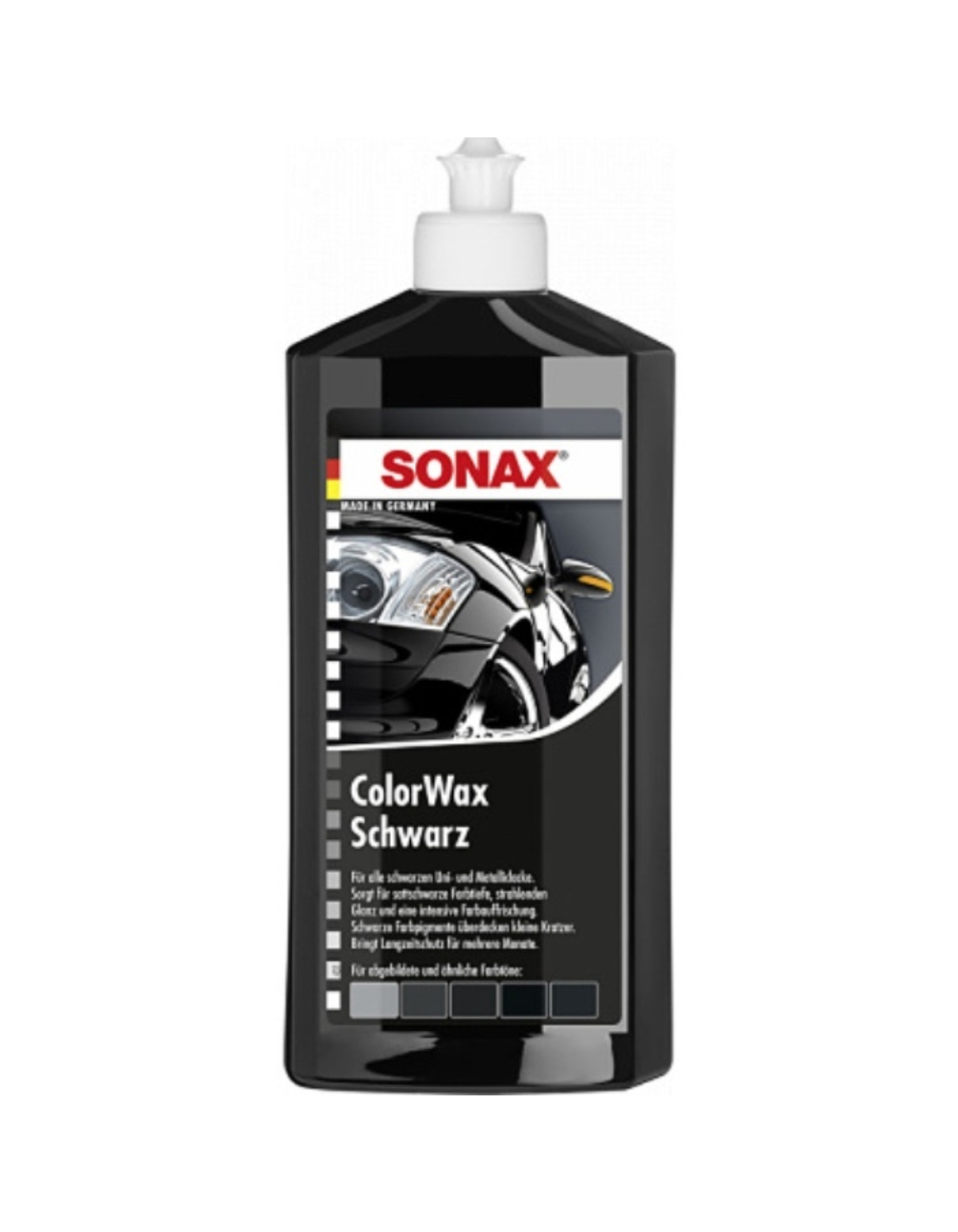 Sonax ColorWax Schwarz Цветной полироль "Черный блеск" (черный) 500мл