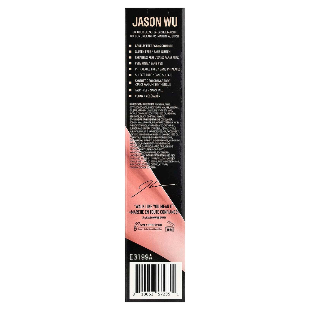 Jason Wu, Good Gloss, оттенок 06 личи мартини, 3,97 мл (0,13 жидк. унции)