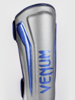 Щитки Venum Elite Grey/Metalic Blue/Silver