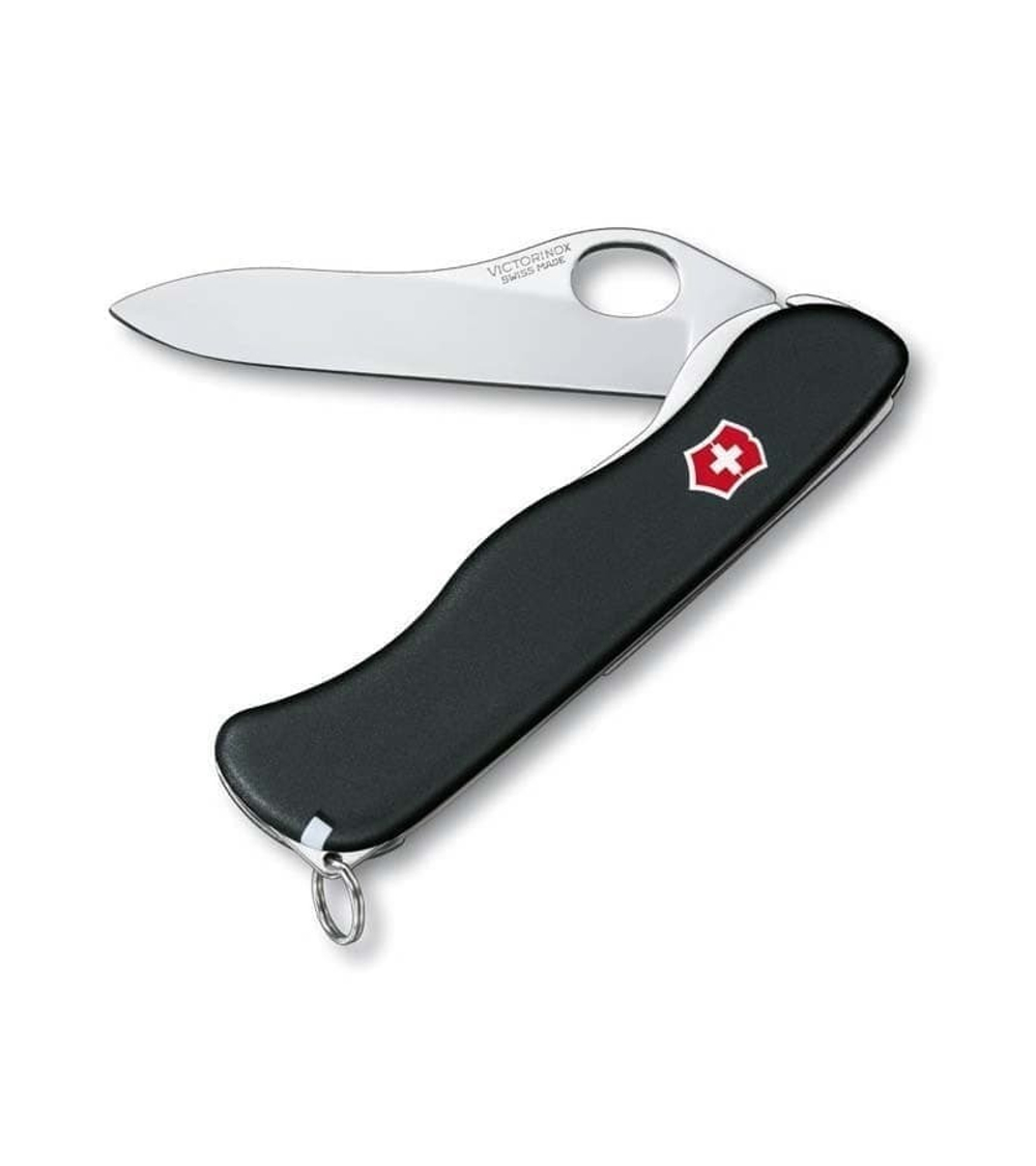 Нож перочинный VICTORINOX Sentinel Clip, 111 мм, 5 функций, с фиксатором лезвия, чёрный