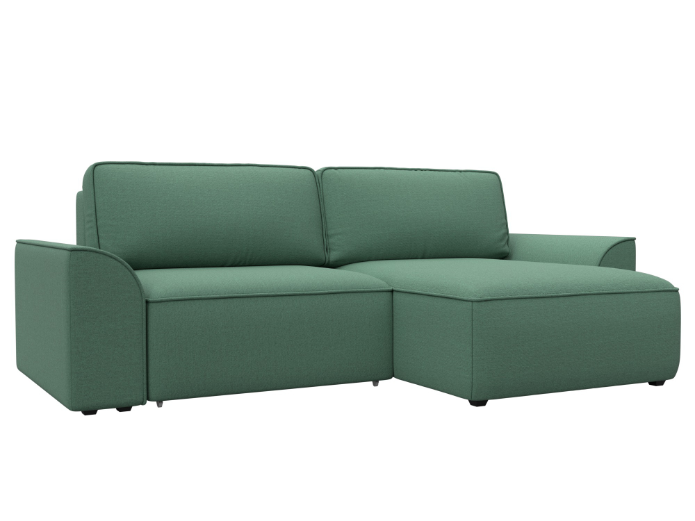 Диван угловой Лига-048 НПБ, Амур 11 зеленый, Рогожка, 128268