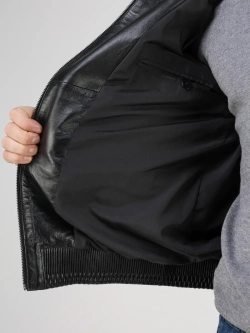 Куртка кожаная натуральная с капюшоном