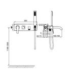 Смеситель для ванны встраиваемый WONZON & WOGHAND FLEX, Брашированное золото (WW-88889072-BG)