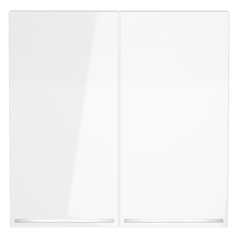 Клавиши для выключателя/переключателя двухклавишного с подсветкой, S70 (белый глянцевый)