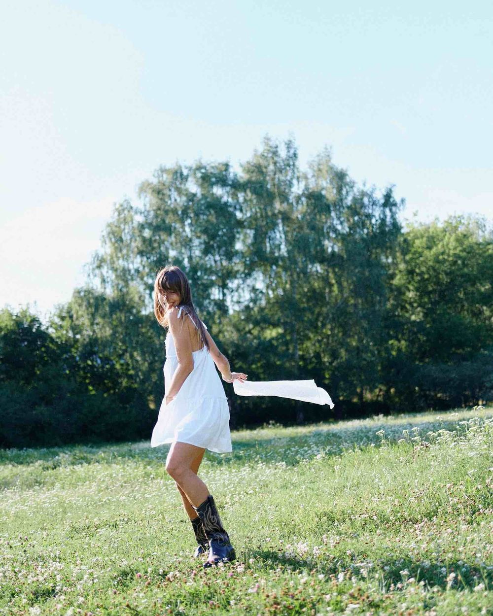 Платье One Two Short Cotton Lily белое