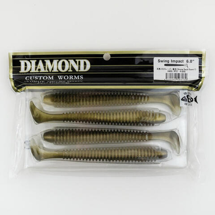 Силиконовая приманка DIAMOND SI 6.0" (4шт/уп)