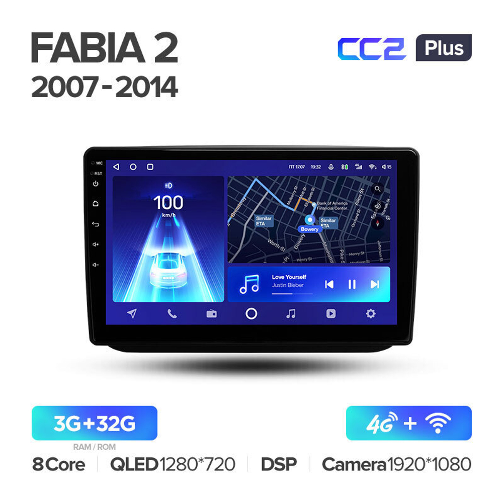 Teyes CC2 Plus 10.2" для Skoda Fabia 2007-2014