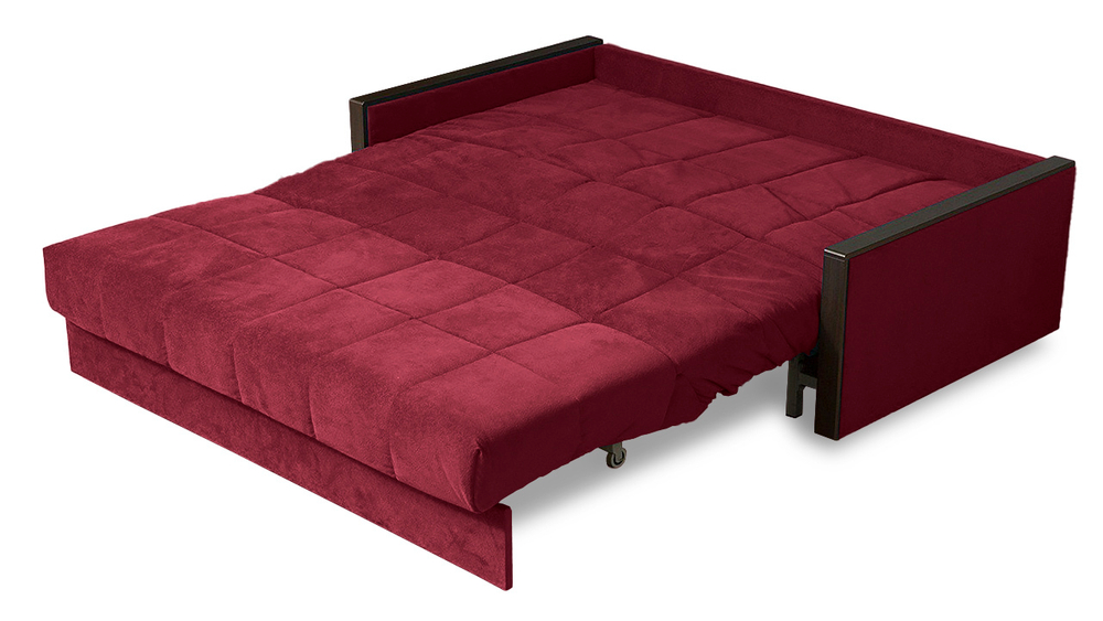 Диван Милена Лайт Сorvette 14 148*105*88 см, Красный Велюр Аккордеон Фиеста